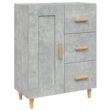 vidaXL Ντουλάπι Γκρι Σκυροδέματος 69,5x34x90cm Επεξεργασμένο Ξύλο 1 τεμ.