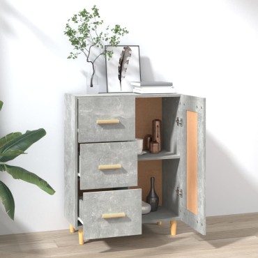 vidaXL Ντουλάπι Γκρι Σκυροδέματος 69,5x34x90cm Επεξεργασμένο Ξύλο 1 τεμ.