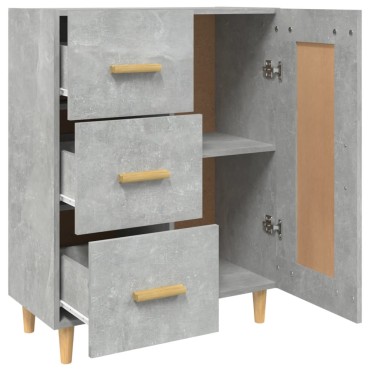 vidaXL Ντουλάπι Γκρι Σκυροδέματος 69,5x34x90cm Επεξεργασμένο Ξύλο 1 τεμ.