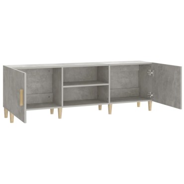 vidaXL Έπιπλο Τηλεόρασης Γκρι Σκυροδέματος 150x30x50cm Επεξ. Ξύλο