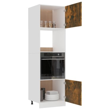 vidaXL Ντουλάπι Φ. Μικροκιμάτων Lyon Καπνιστή Δρυς 60x57x207cm 1 τεμ.