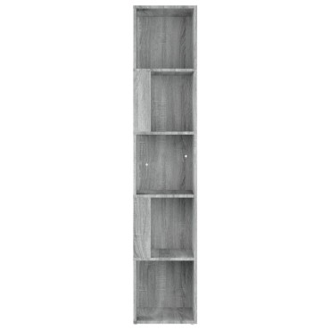 vidaXL Γωνιακό Έπιπλο Γκρι Sonoma 33x33x164,5cm από Επεξεργ. Ξύλο