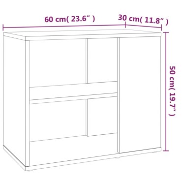 vidaXL Βοηθητικό Έπιπλο6 Γκρι Sonoma 80x30x50cm από Επεξεργ. Ξύλο 1 τεμ.