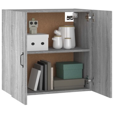 vidaXL Ντουλάπι Τοίχου Γκρι Sonoma 60x31x60cm Επεξεργασμένο Ξύλο 1 τεμ.