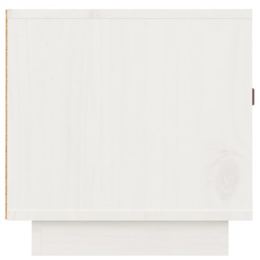 vidaXL Έπιπλο Τηλεόρασης Λευκό 80x34x35cm από Μασίφ Ξύλο Πεύκου