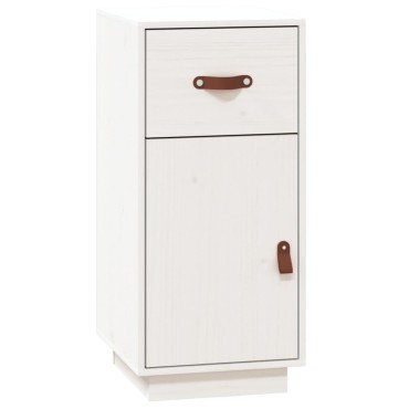 vidaXL Μπουφές Λευκό 34x40x75cm από Μασίφ Ξύλο Πεύκου 1 τεμ.