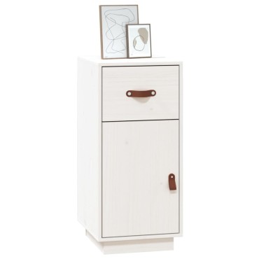 vidaXL Μπουφές Λευκό 34x40x75cm από Μασίφ Ξύλο Πεύκου 1 τεμ.