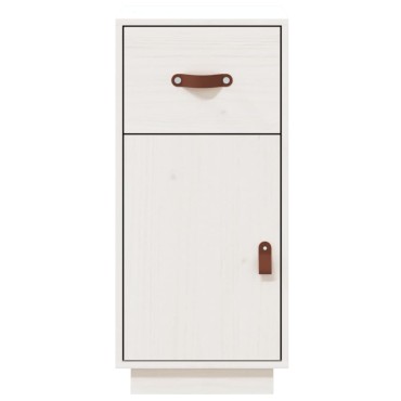 vidaXL Μπουφές Λευκό 34x40x75cm από Μασίφ Ξύλο Πεύκου 1 τεμ.