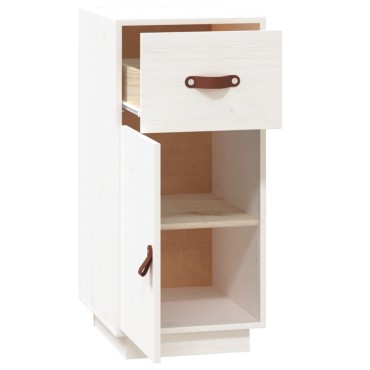 vidaXL Μπουφές Λευκό 34x40x75cm από Μασίφ Ξύλο Πεύκου 1 τεμ.