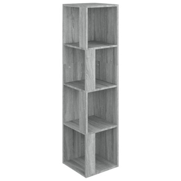 vidaXL Γωνιακό Έπιπλο Γκρι Sonoma 33x33x132cm από Επεξεργ. Ξύλο