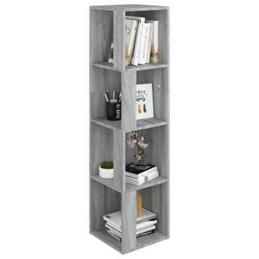 vidaXL Γωνιακό Έπιπλο Γκρι Sonoma 33x33x132cm από Επεξεργ. Ξύλο