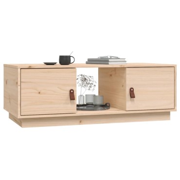 vidaXL Τραπεζάκι Σαλονιού Γκρι 100x50x35cm από Μασίφ Ξύλο Πεύκου 1 τεμ.