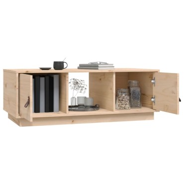 vidaXL Τραπεζάκι Σαλονιού Γκρι 100x50x35cm από Μασίφ Ξύλο Πεύκου 1 τεμ.