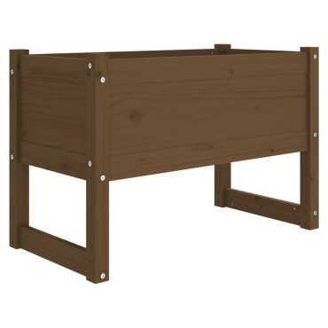 vidaXL Ζαρντινιέρα Καφέ Μελί 78x40x52 εκ. από Μασίφ Ξύλο Πεύκου