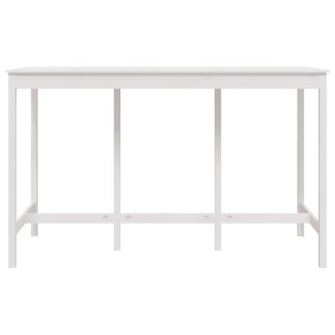 vidaXL Τραπέζι Μπαρ Λευκό 180x80x110cm από Μασίφ Ξύλο Πεύκου 1 τεμ.