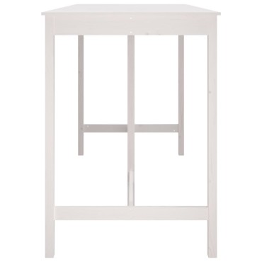 vidaXL Τραπέζι Μπαρ Λευκό 180x80x110cm από Μασίφ Ξύλο Πεύκου 1 τεμ.