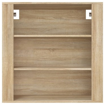 vidaXL Ντουλάπι Τοίχου Sonoma Δρυς 80x33x80cm Επεξεργασμένο Ξύλο 1 τεμ.