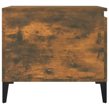vidaXL Τραπεζάκι Σαλονιού Καπνιστή Δρυς 100x50x45cm Επεξεργασμ. Ξύλο 1 τεμ.