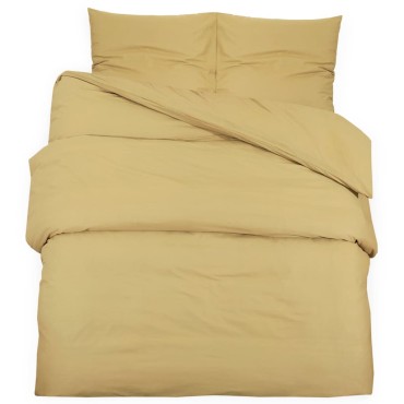 Σετ Παπλωματοθήκη vidaXL Taupe 135x200 εκ. Βαμβακερό