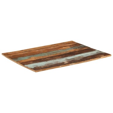 vidaXL Επιφάνεια Τραπεζιού Ορθ. 70x90cm 15-16 χιλ Μασίφ Ανακ. Ξύλο 1 τεμ.