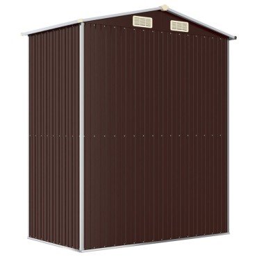 vidaXL Αποθήκη Κήπου Σκούρο καφέ 192x108x223 εκ. Γαλβανισμένο Ατσάλι