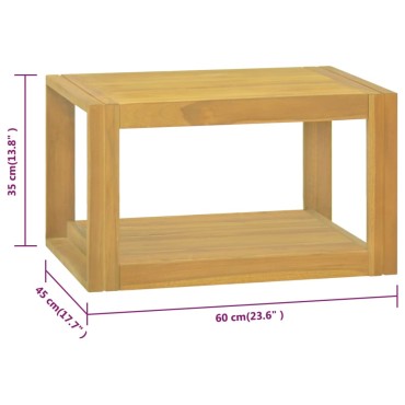 vidaXL Έπιπλο Μπάνιου Επιτοίχιο 60x45x35cm από Μασίφ Ξύλο Teak 1 τεμ.
