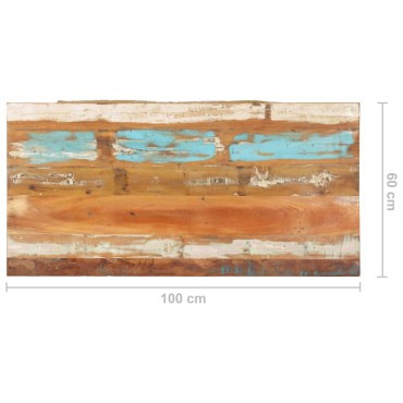 vidaXL Επιφάνεια Τραπεζιού Ορθ. 60x100cm 25-27 χιλ Μασίφ Ανακ. Ξύλο 1 τεμ.