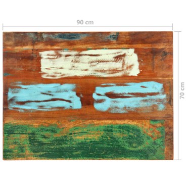 vidaXL Επιφάνεια Τραπεζιού Ορθ. 70x90cm 25-27 χιλ Μασίφ Ανακ. Ξύλο 1 τεμ.