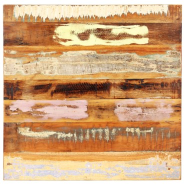 vidaXL Επιφάνεια Τραπεζιού Τετρ.80x80cm 25-27 χιλ Μασίφ Ανακ. Ξύλο 1 τεμ.