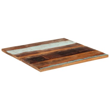 vidaXL Επιφάνεια Τραπεζιού Τετρ.80x80cm 25-27 χιλ Μασίφ Ανακ. Ξύλο 1 τεμ.