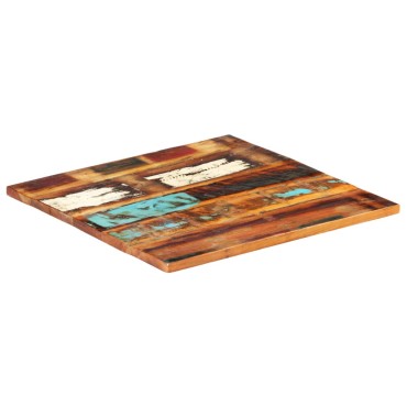 vidaXL Επιφάνεια Τραπεζιού Τετρ.80x80cm 25-27 χιλ Μασίφ Ανακ. Ξύλο 1 τεμ.
