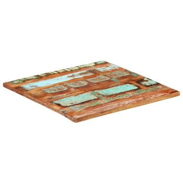 vidaXL Επιφάνεια Τραπεζιού Τετρ.80x80cm 25-27 χιλ Μασίφ Ανακ. Ξύλο 1 τεμ.