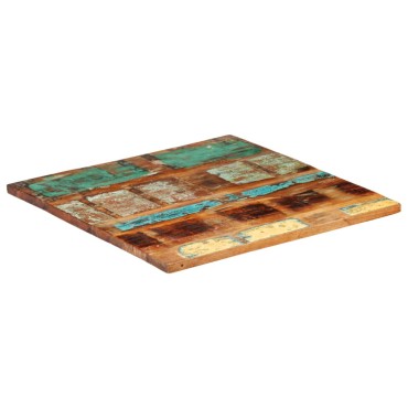 vidaXL Επιφάνεια Τραπεζιού Τετρ.80x80cm 25-27 χιλ Μασίφ Ανακ. Ξύλο 1 τεμ.