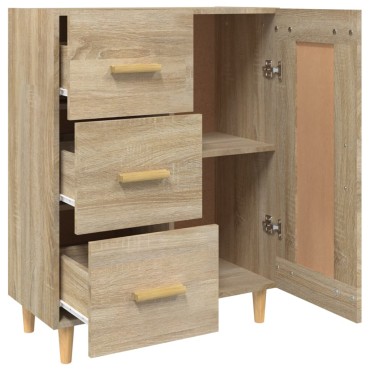 vidaXL Ντουλάπι Sonoma Δρυς 69,5x34x90cm από Επεξεργασμένο Ξύλο 1 τεμ.