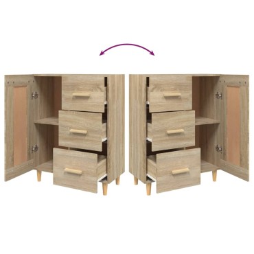 vidaXL Ντουλάπι Sonoma Δρυς 69,5x34x90cm από Επεξεργασμένο Ξύλο 1 τεμ.