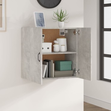 vidaXL Ντουλάπι Τοίχου Γκρι Σκυρ. 60x31x60cm Επεξεργασμένο Ξύλο 1 τεμ.