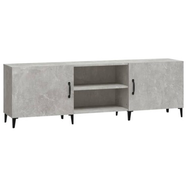 vidaXL Έπιπλο Τηλεόρασης Γκρι Σκυροδέματος 150x30x50cm Επεξ. Ξύλο