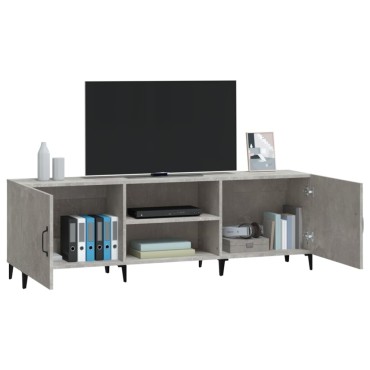 vidaXL Έπιπλο Τηλεόρασης Γκρι Σκυροδέματος 150x30x50cm Επεξ. Ξύλο