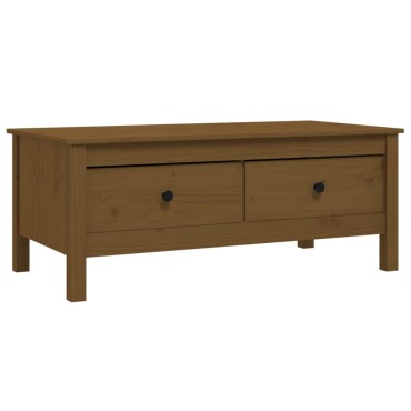 vidaXL Τραπεζάκι Σαλονιού Καφέ Μελί 100x50x40cm Μασίφ Ξύλο Πεύκου 1 τεμ.