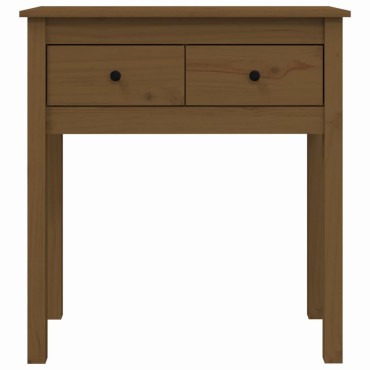 vidaXL Τραπέζι Κονσόλα Καφέ Μελί 70x35x75cm Μασίφ Ξύλο Πεύκου 1 τεμ.