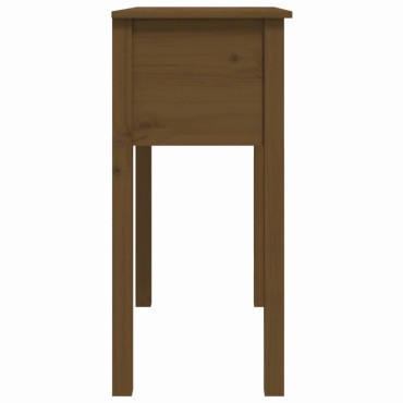 vidaXL Τραπέζι Κονσόλα Καφέ Μελί 70x35x75cm Μασίφ Ξύλο Πεύκου 1 τεμ.