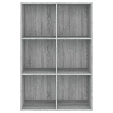 vidaXL Βιβλιοθήκη/Βοηθητικό Ντουλάπι Γκρι sonoma 66x30x98cm Επεξ Ξύλο 1 τεμ.