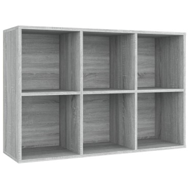 vidaXL Βιβλιοθήκη/Βοηθητικό Ντουλάπι Γκρι sonoma 66x30x98cm Επεξ Ξύλο 1 τεμ.