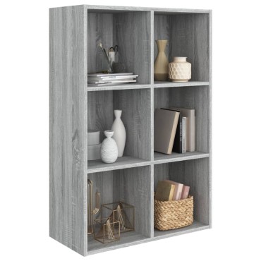 vidaXL Βιβλιοθήκη/Βοηθητικό Ντουλάπι Γκρι sonoma 66x30x98cm Επεξ Ξύλο 1 τεμ.