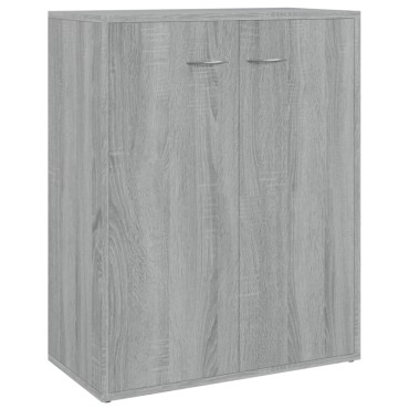 vidaXL Ντουλάπι Γκρι Sonoma 60x30x75cm από Επεξεργασμένο Ξύλο 1 τεμ.
