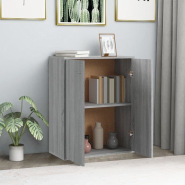 vidaXL Ντουλάπι Γκρι Sonoma 60x30x75cm από Επεξεργασμένο Ξύλο 1 τεμ.