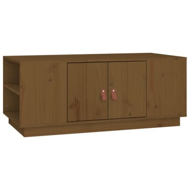 vidaXL Τραπεζάκι Σαλονιού Καφέ Μελί 100x50x41cm Μασίφ Ξύλο Πεύκου 1 τεμ.