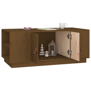 vidaXL Τραπεζάκι Σαλονιού Καφέ Μελί 100x50x41cm Μασίφ Ξύλο Πεύκου 1 τεμ.