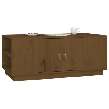 vidaXL Τραπεζάκι Σαλονιού Καφέ Μελί 100x50x41cm Μασίφ Ξύλο Πεύκου 1 τεμ.