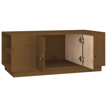vidaXL Τραπεζάκι Σαλονιού Καφέ Μελί 100x50x41cm Μασίφ Ξύλο Πεύκου 1 τεμ.